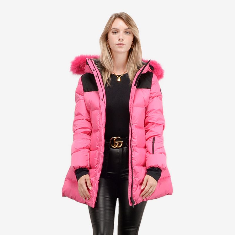【预售 专柜价22500元】Moncler/盟可睐 女士粉色修身外套 Plagnes
