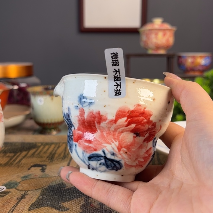 摆件景德镇陶瓷茶杯多