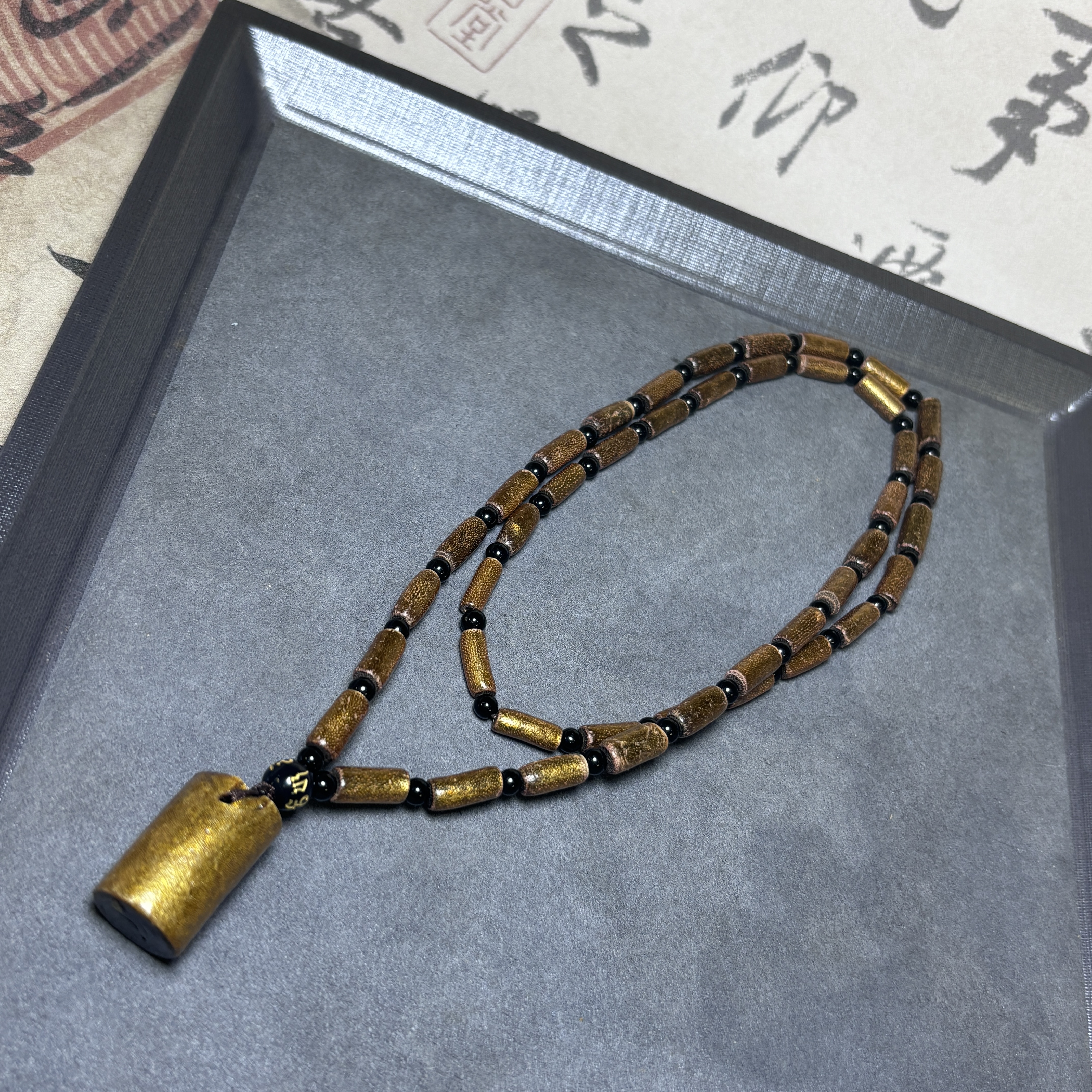 非金属玻璃吊坠 X33金色玻璃多圈XL