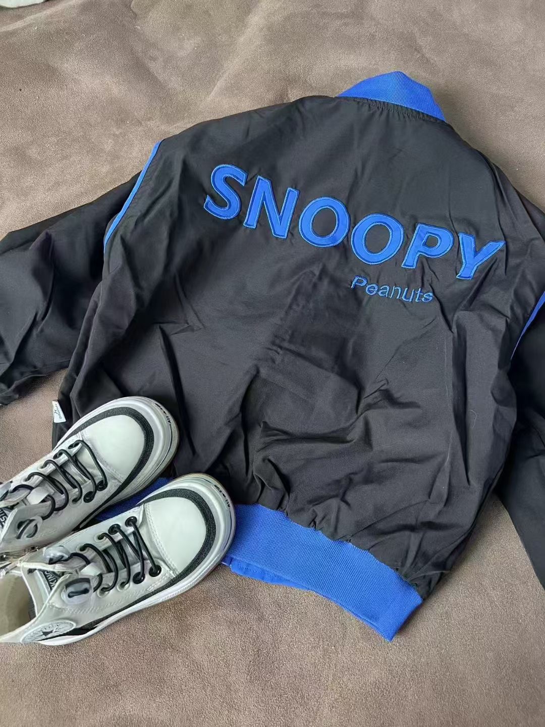 儿童休闲春秋蓝黑两面穿外套中大童童装