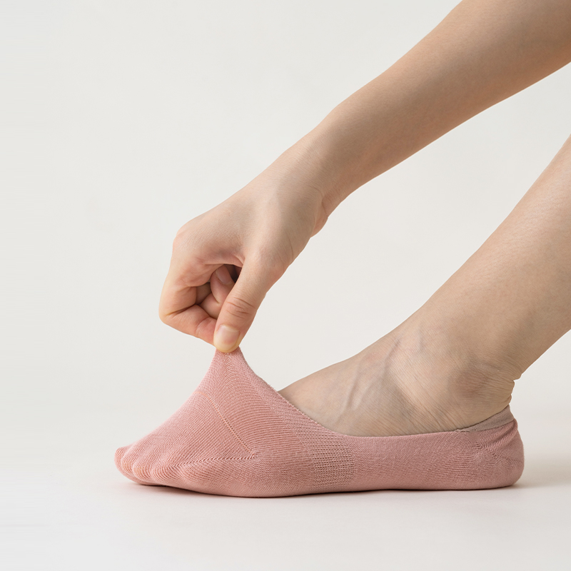 QM男女同款纯色5对装低帮袜子舒适短袜透气浅口春夏短袜2101船袜