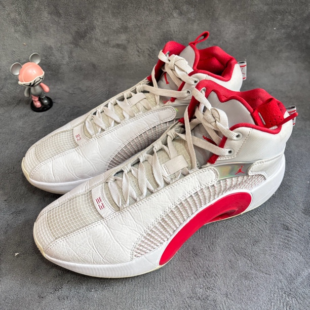 Aj35 白红 44.5码 二手正品实战篮球运动鞋 实拍如下
