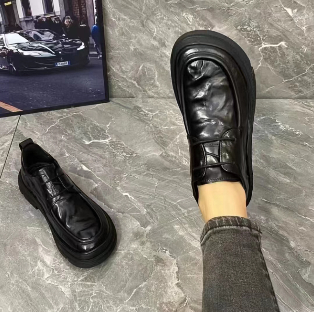 广州新品潮男士休闲皮鞋时尚百搭