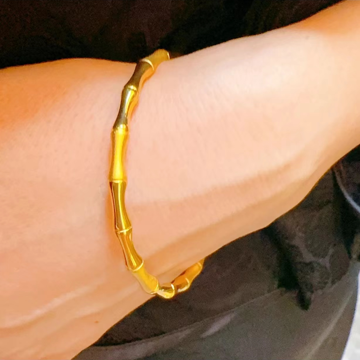 合金手镯 竹节闭口手镯