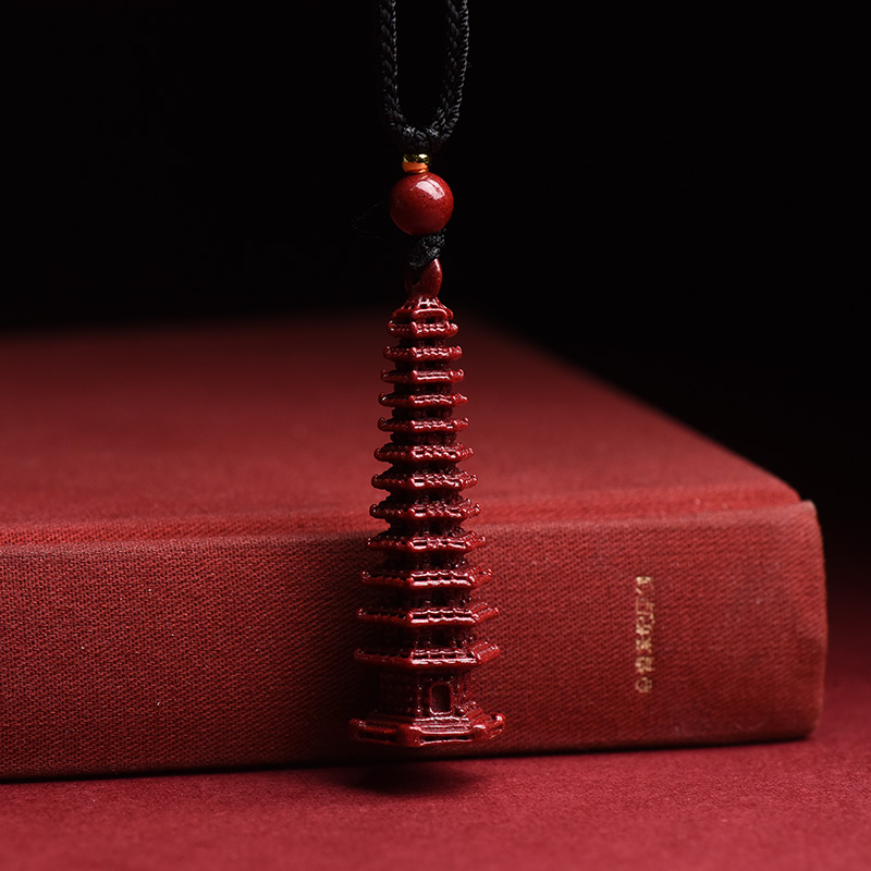 含辰砂工艺品朱砂文昌塔 紫金砂13层文昌塔