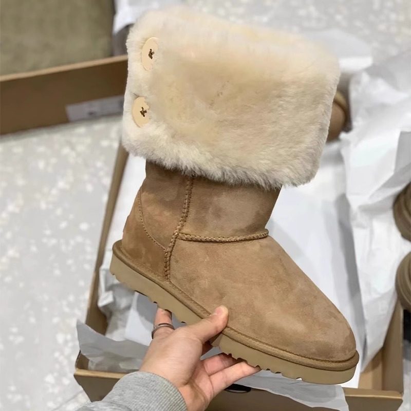 【恋恋】东北加厚冬季加厚保暖雪地靴女防水韩版秋中筒雪地靴高筒