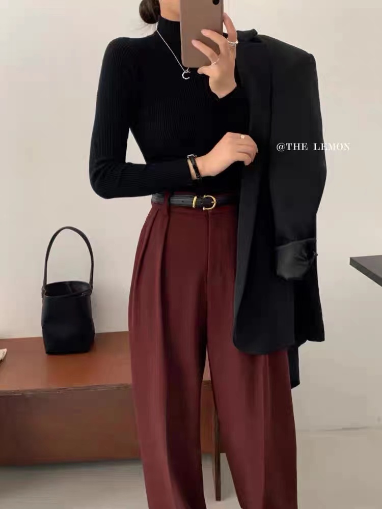 时尚女装拍单链接秋季气质百搭翻领小香风网红韩版轻奢法式加厚