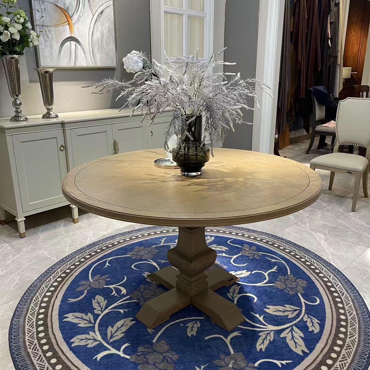 polocyte/保罗赛特美式时尚圆餐桌北美红橡餐厅 1300*1300*760 