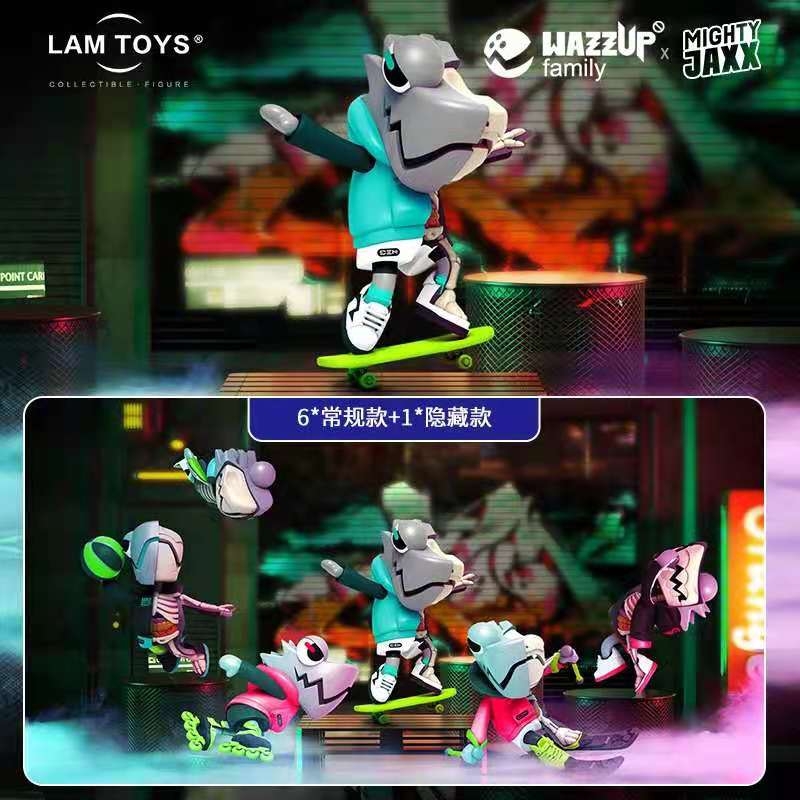 正版lamtoys现货变色龙盲盒手办玩具休闲pvc半解剖骨骼盲盒手办