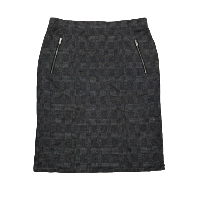 1121款原单显瘦包臀气质百搭华夫格休闲时尚轻奢格纹半身裙