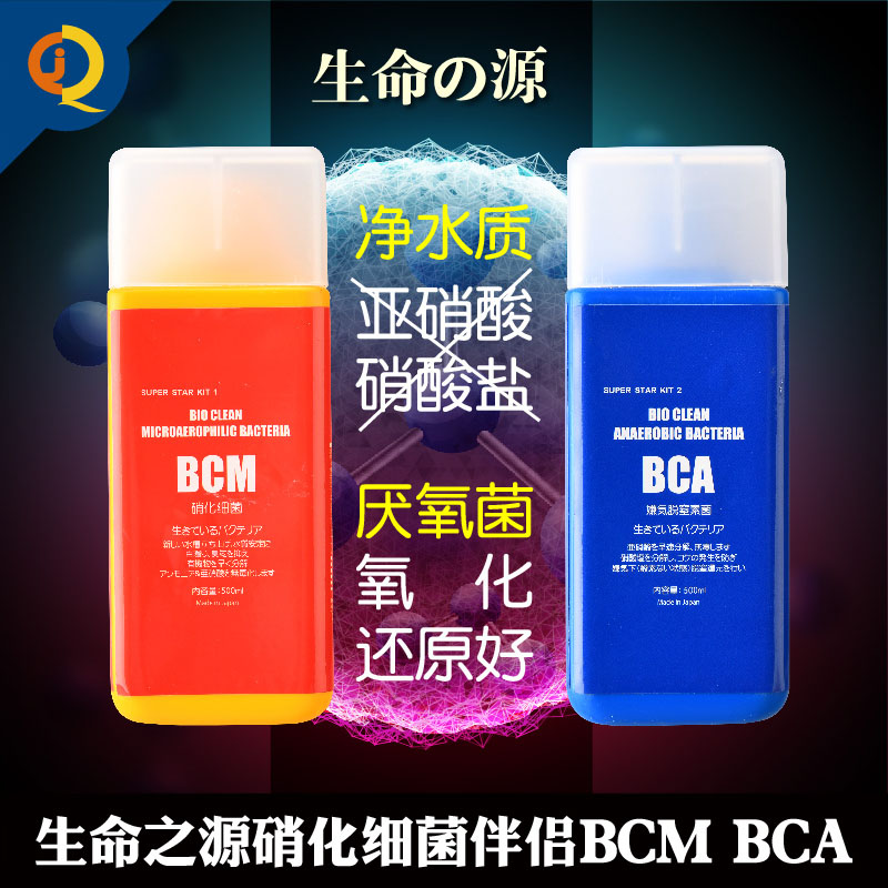 生命之源日本BCM/BCA硝化细菌好氧菌伴侣厌氧菌除NO3净水质红蓝瓶