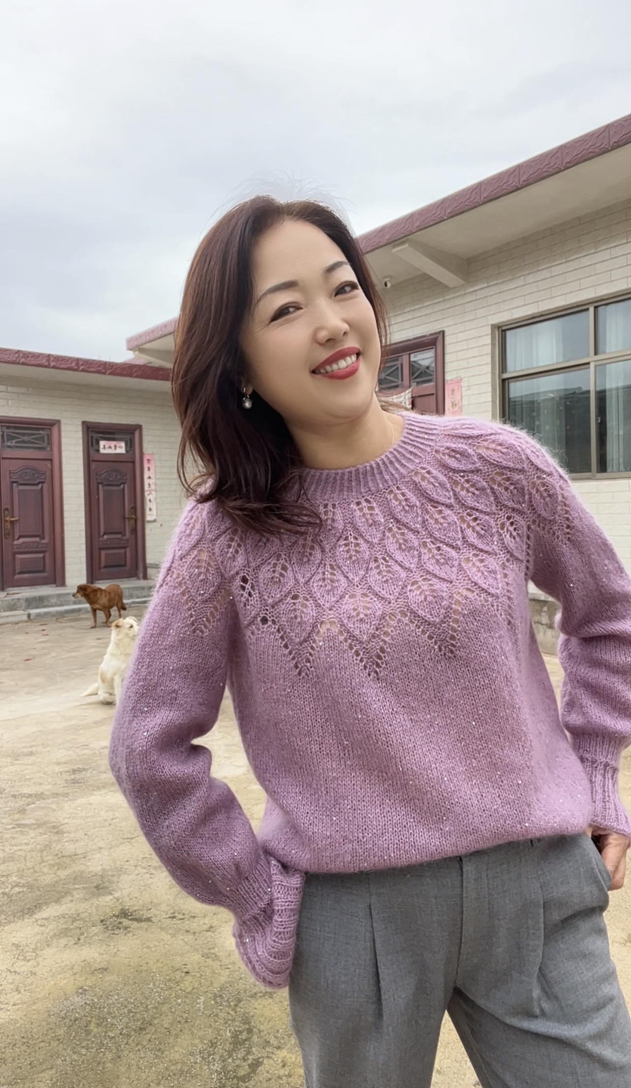 《叶子花》九色鹿格莱娅珠片亮丝真丝马海毛柔软