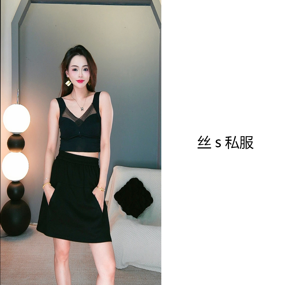 丝s私服【无拘无束】时尚纯欲包臀显瘦气质短款设计感裙裤02433