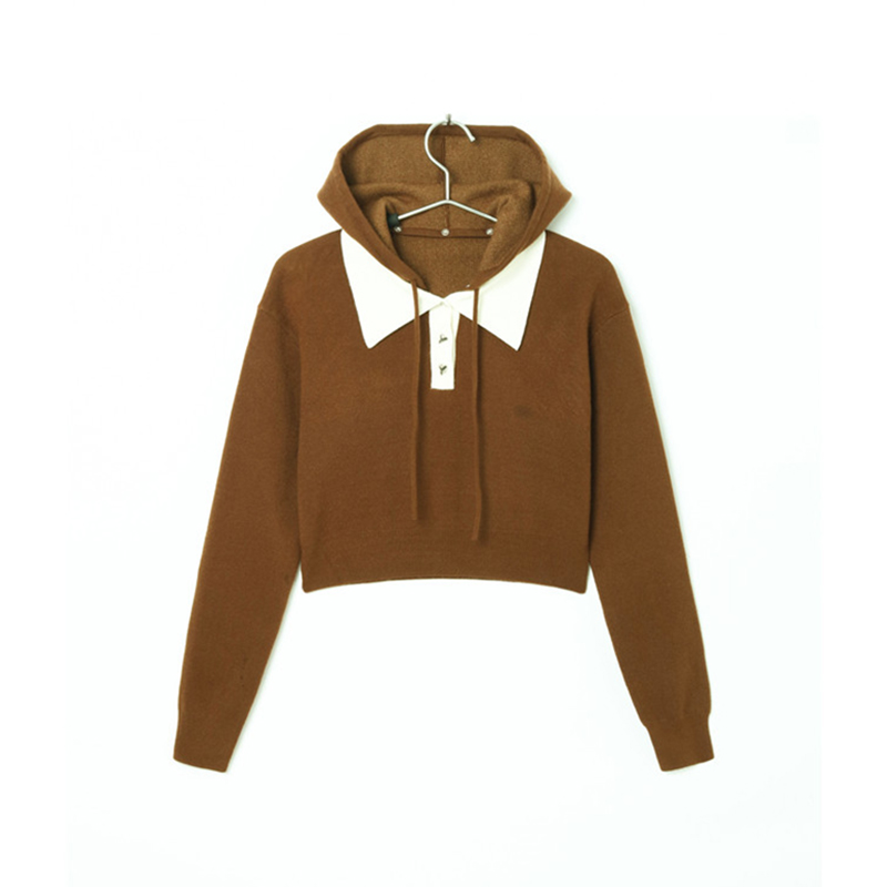 L152撞色两穿套头衫