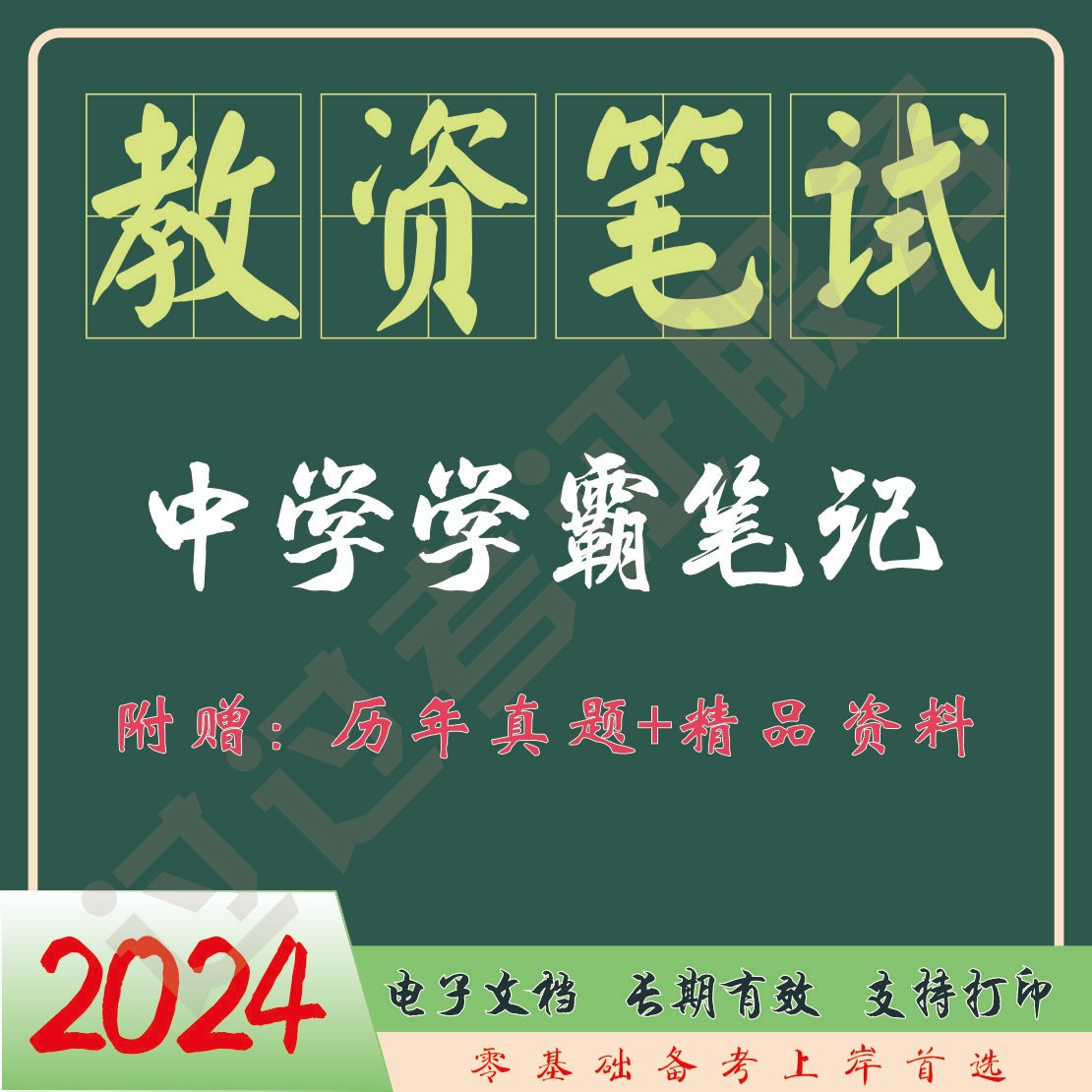 2024中学教资笔试学霸笔记（电子档）