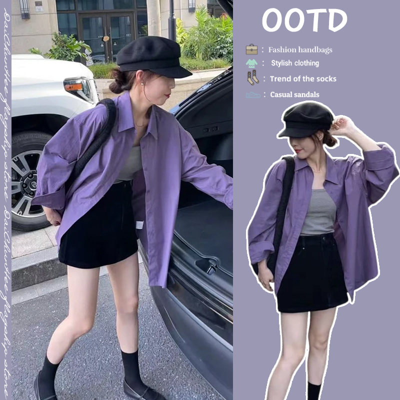 夏季时尚穿搭一整套女2025新款韩版背心百搭衬衫高腰短裙三件套装