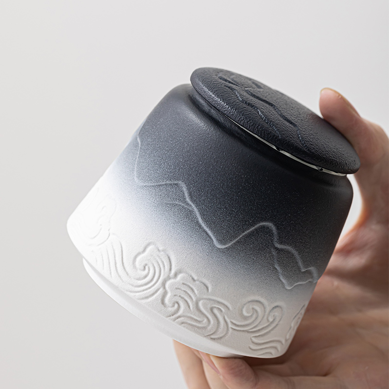 陶瓷小号茶叶罐储茶罐