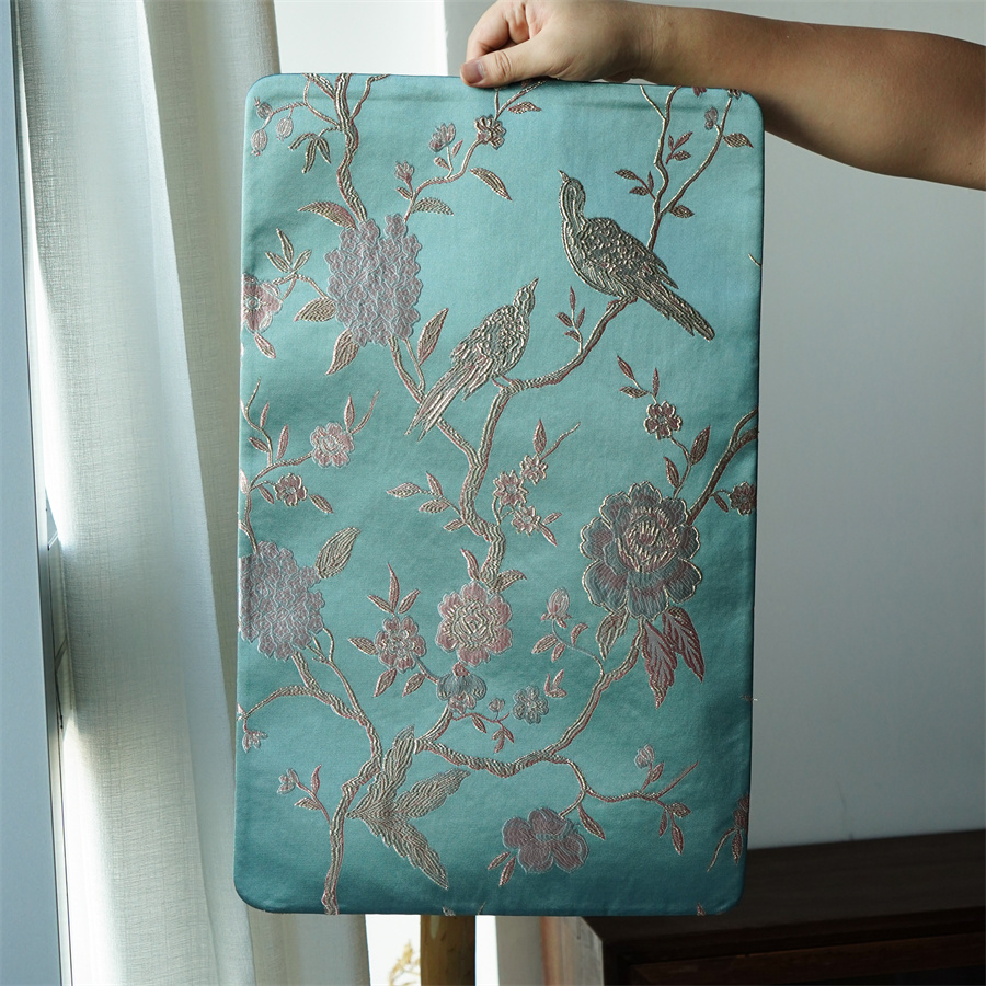 大碗茶器 喜鹊高歌唱好运连连宋锦加厚防烫隔热泡茶垫茶席56*35