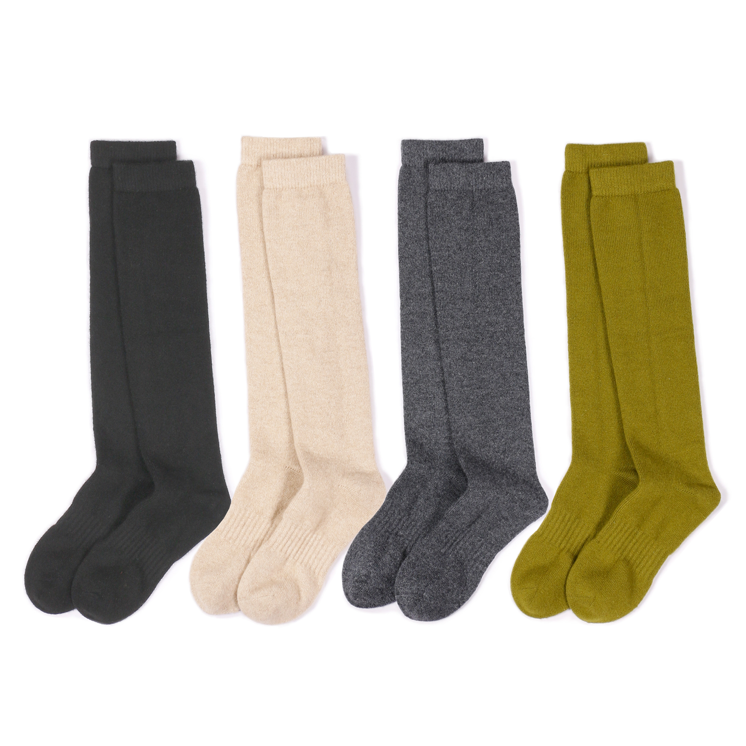 内蒙古蒙力德尔纯羊绒长筒袜女士弹力保暖过膝高筒半截加厚长袜