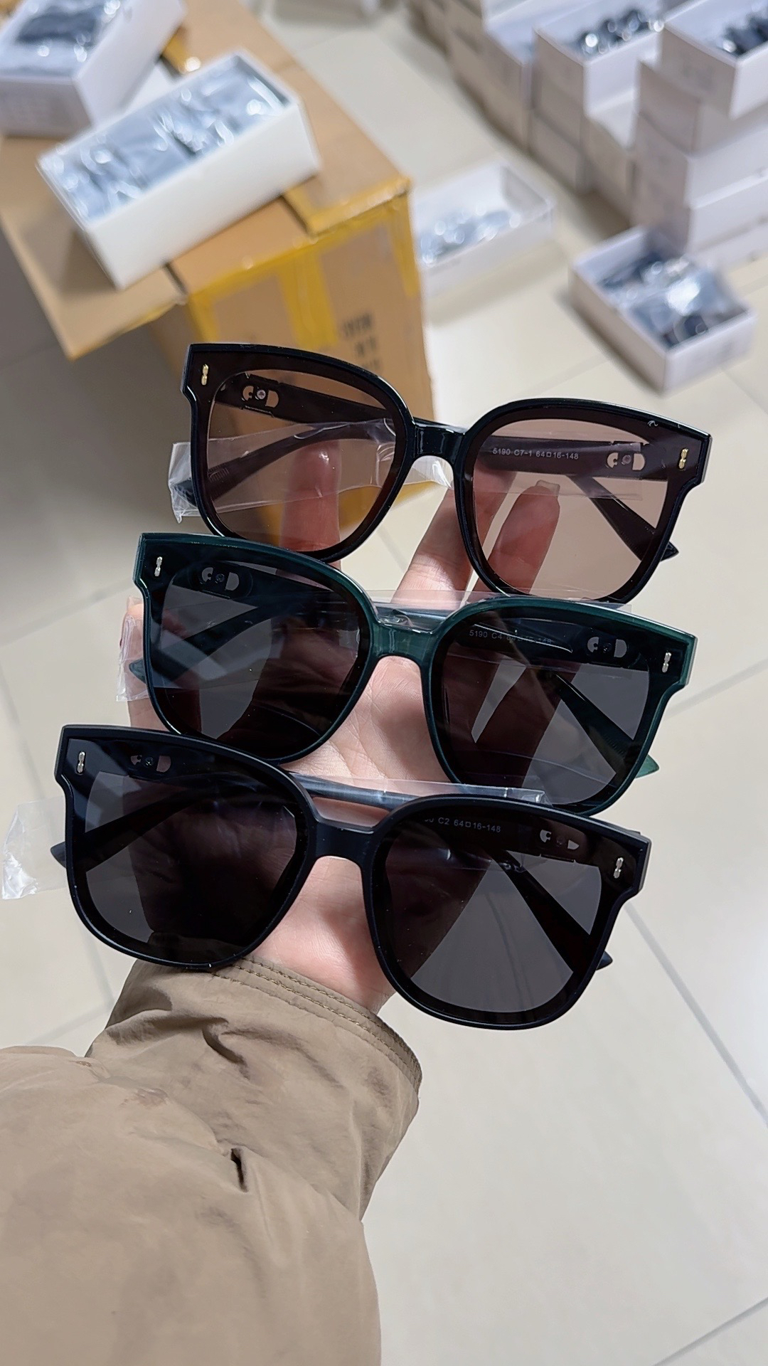 韩版偏光太阳GM潮流男女同款太阳镜黑色