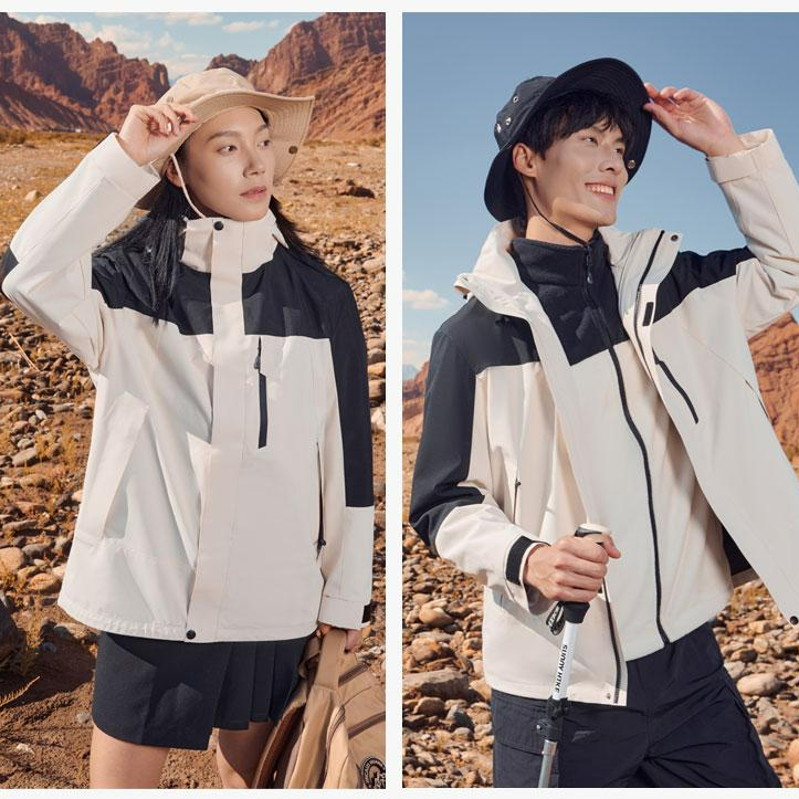 户外秋冬加绒加厚三合一冲锋衣外套可拆卸防风防水登山服定制印字
