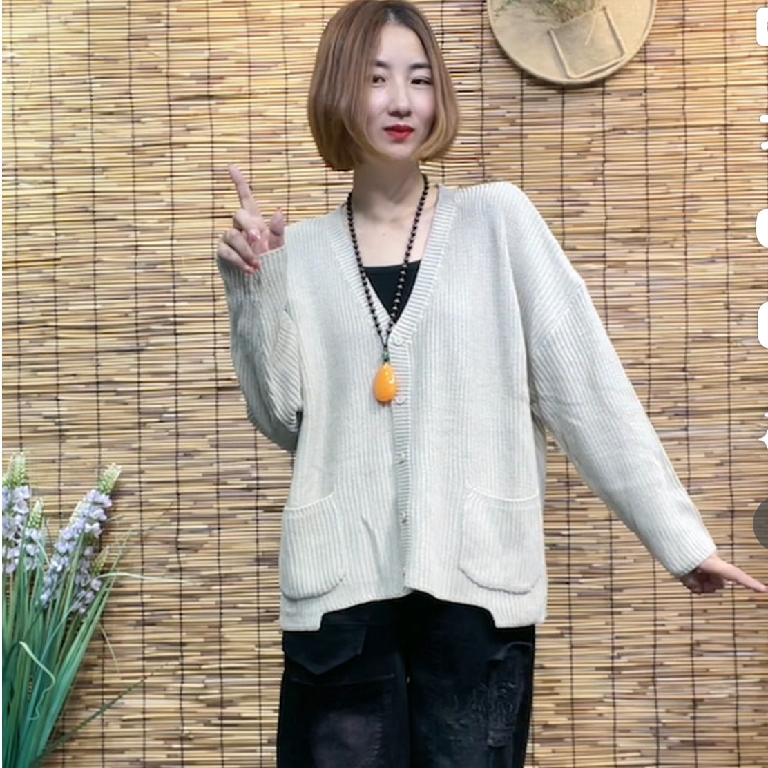 YXR&1152早秋时尚新款休闲女士显瘦毛衣外套开衫气质宽松韩版百搭