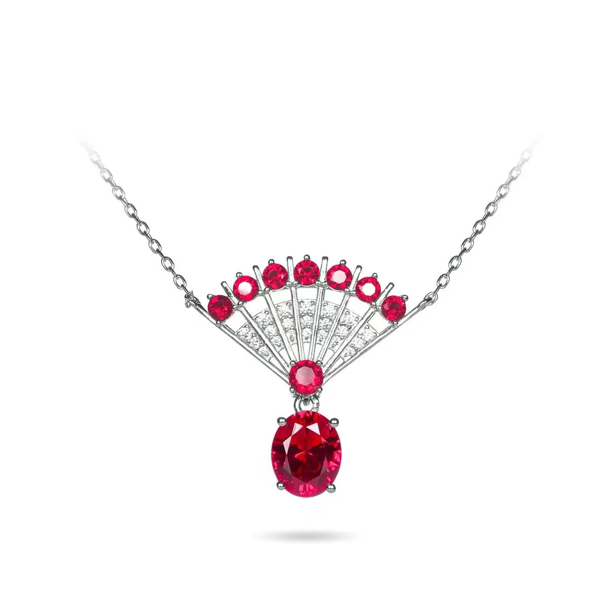 A189【证书+运费险】italy高奢玫红碧玺吊坠