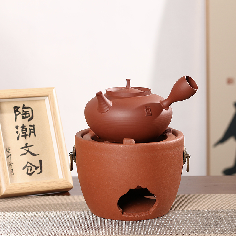 【陶潮文创】潮州砂铫烧水跳盖全手薄胎砂铫壶陶壶煮水煮茶壶陶瓷