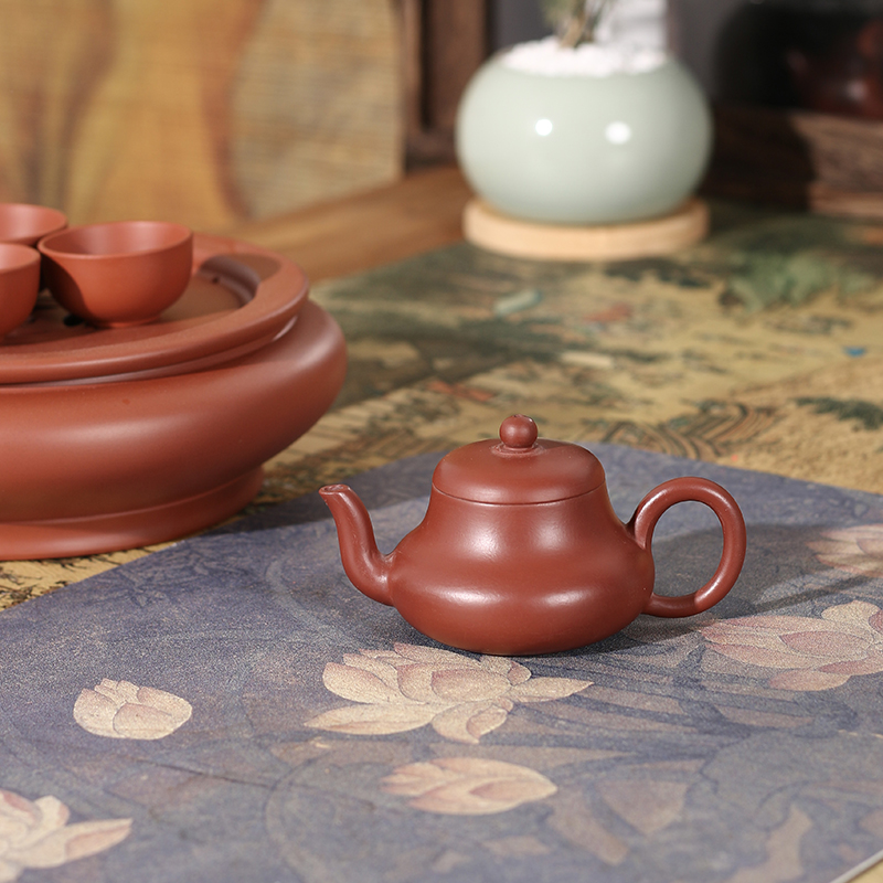 潮州手拉壶君德壶工夫茶壶家用手工大红袍出水好断水全手工茶壶