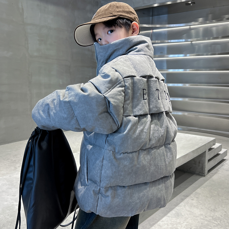 巴拉巴拉童年男童高端羽绒服韩版帅气2023新款中大儿童冬装白鸭绒