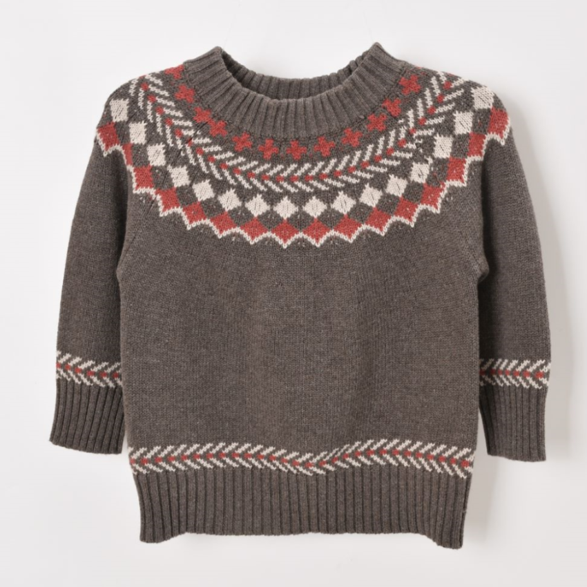  【2件26】复古风微高领毛衣9041309