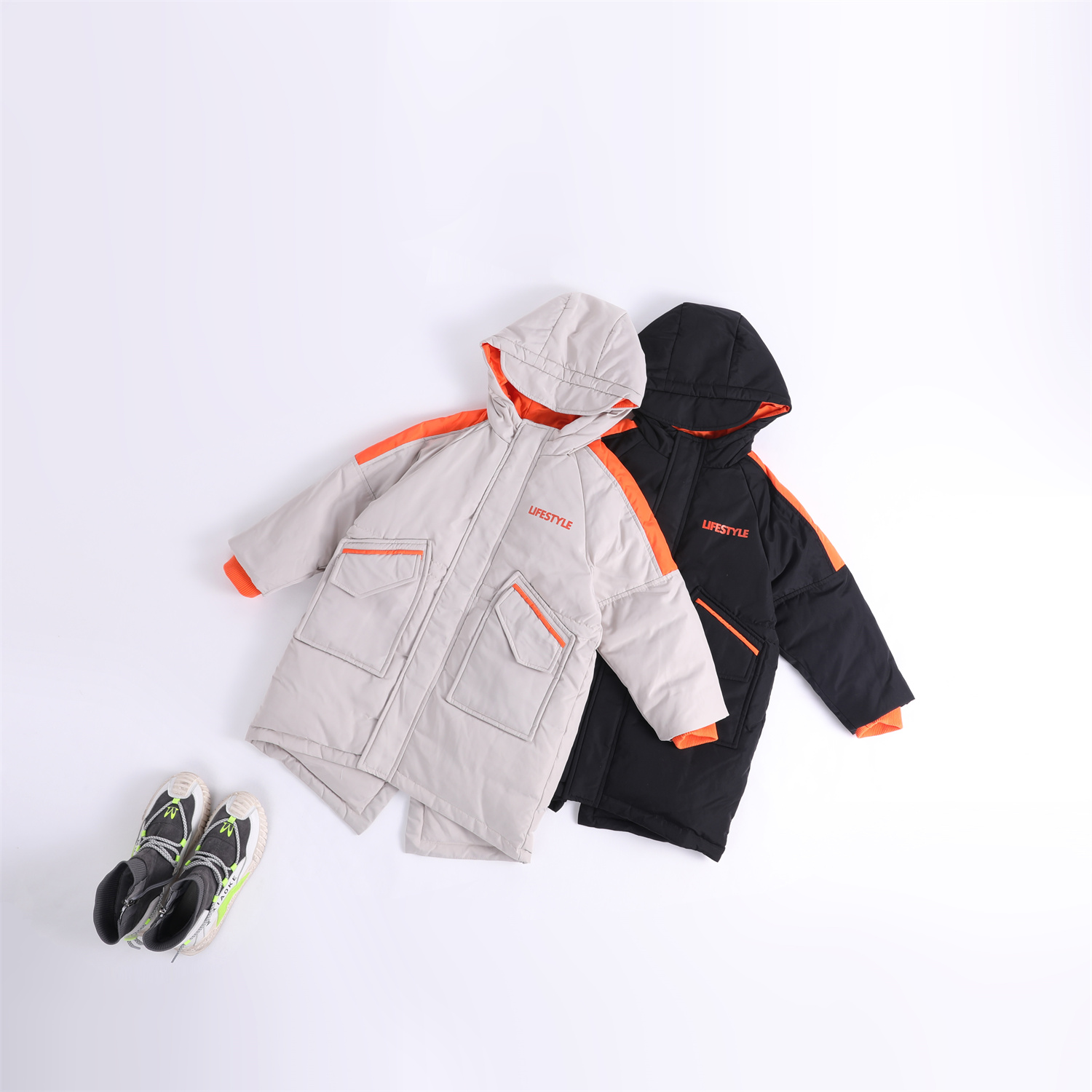  中长款连帽羽绒服外套3141712