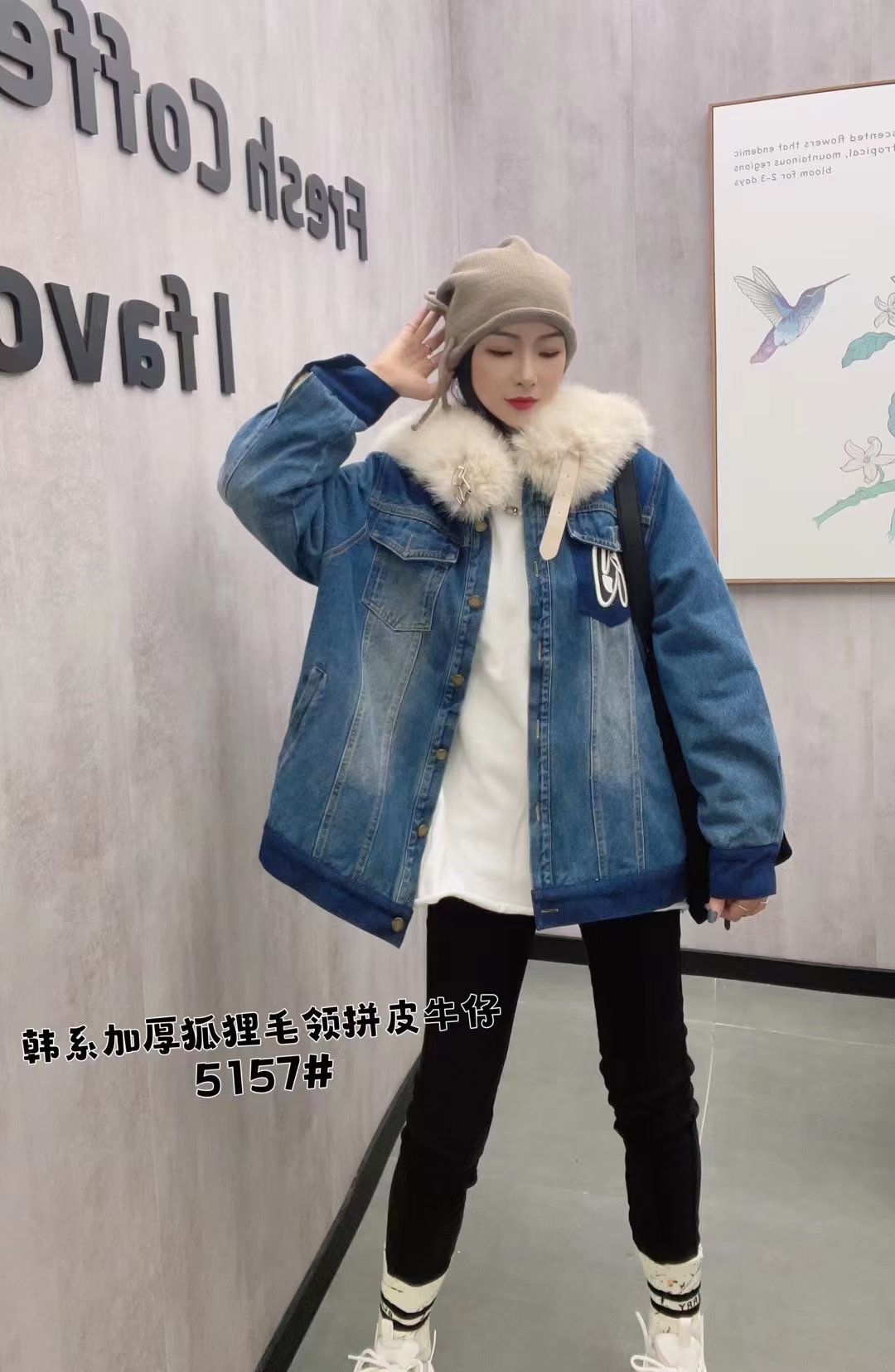 妃儿红狐狸毛外套