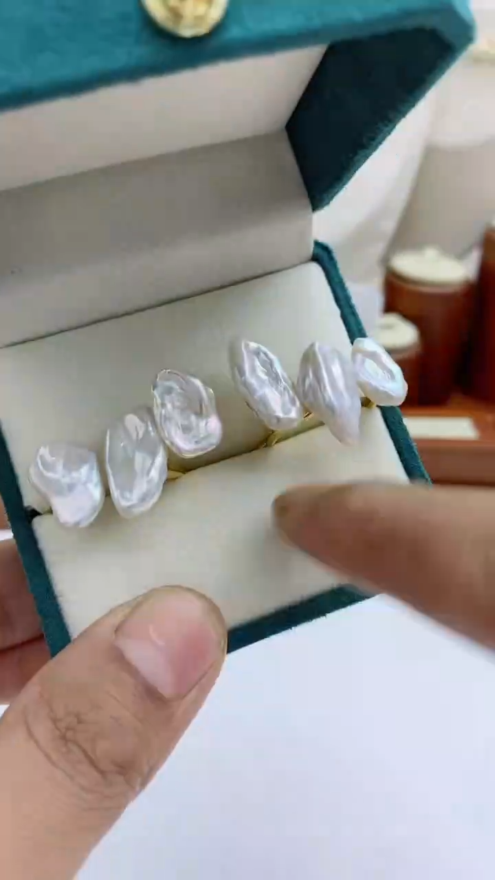【闪购商品】淡水珍珠戒指银S925镶嵌多样性发其一