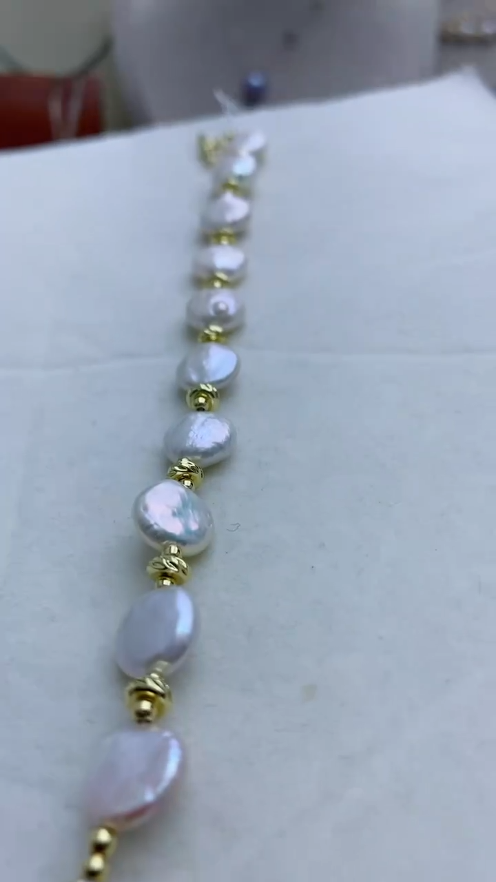 【闪购商品】淡水珍珠手链银S925镶嵌淡水手链