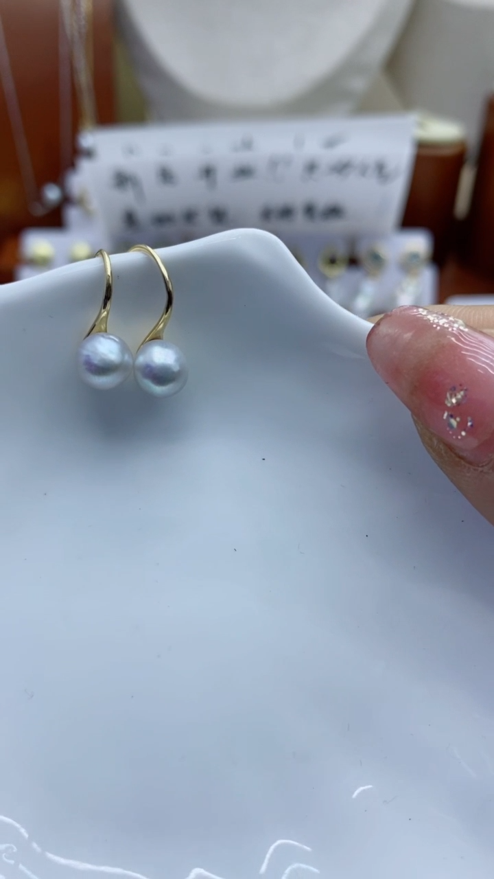 【闪购商品】海水珍珠耳饰银S925镶嵌海水真多麻