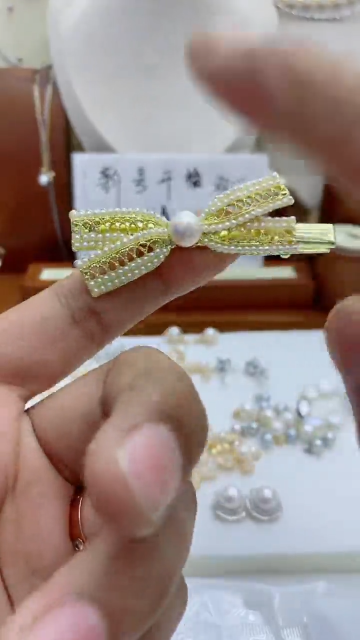 【闪购商品】淡水珍珠发夹未镶嵌淡水发夹