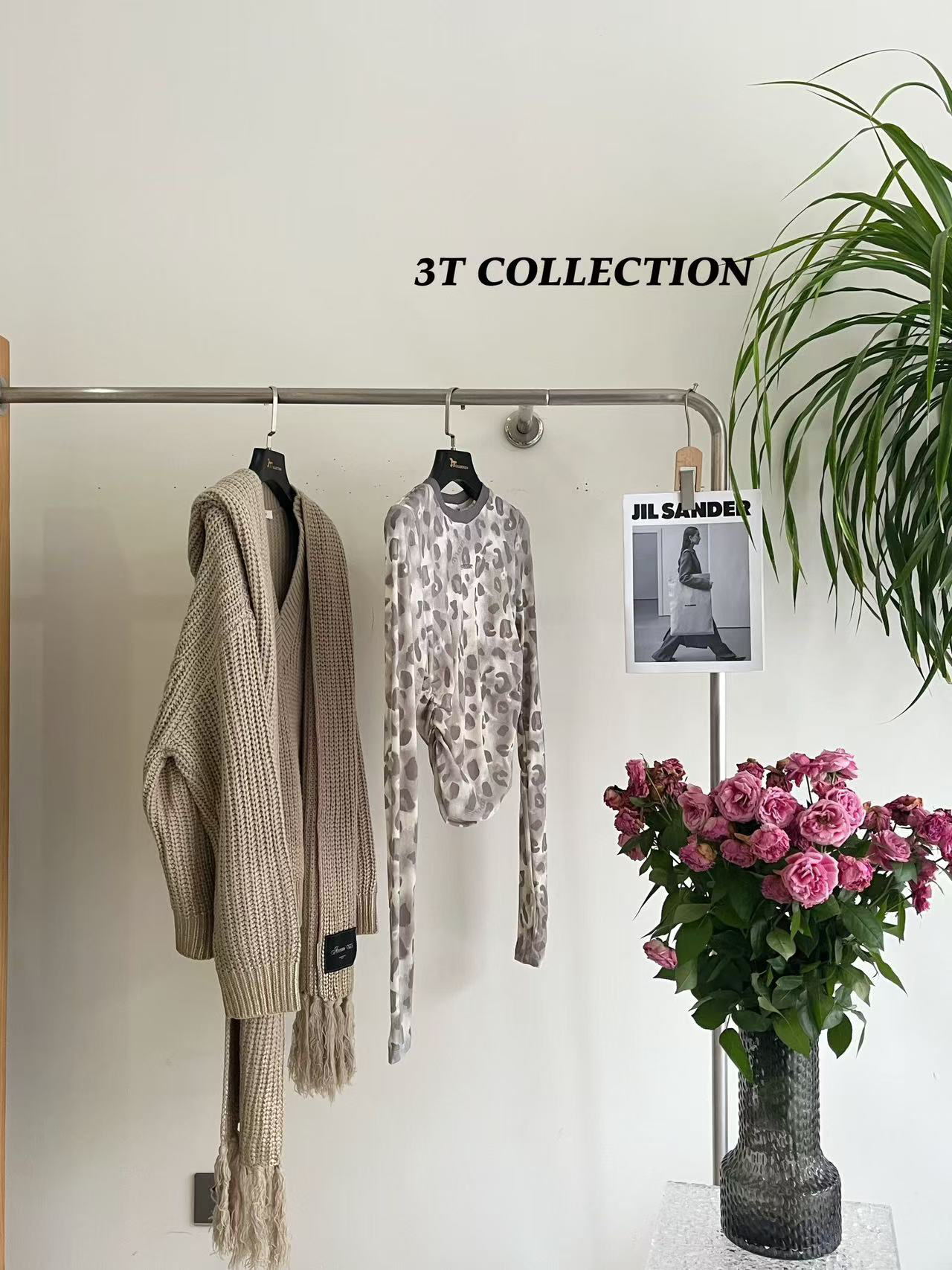 设计师品牌 avvenn 廓形带围巾毛衣