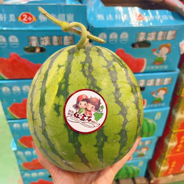 【 无籽 】红宝石美都麒麟西瓜1个（6～7斤左右）
