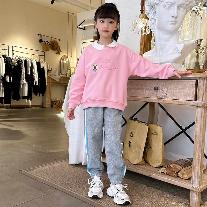 女童秋季套装2025新款儿童洋气女童休闲运动秋款超好看两件套