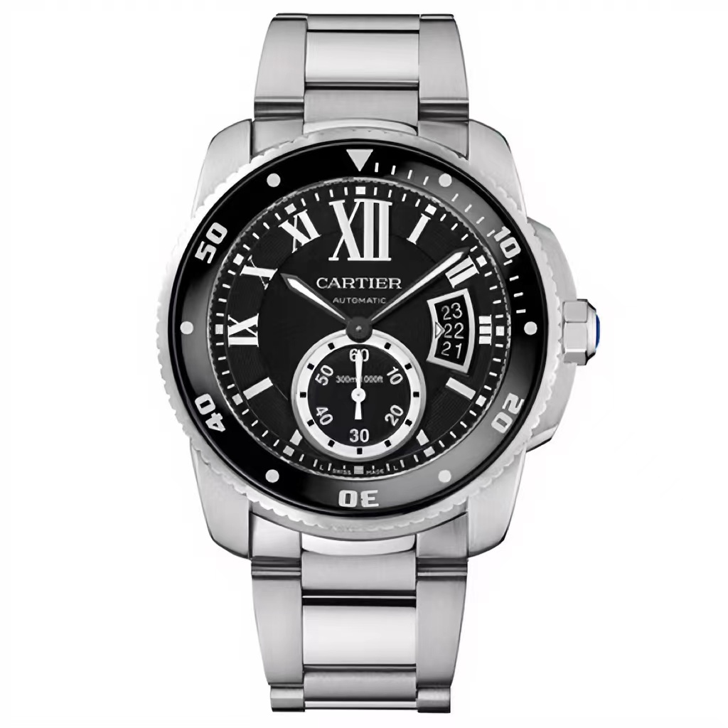 99新 Cartier/卡地亚 卡利博/男表/自动机械/表径42mm/公价74500