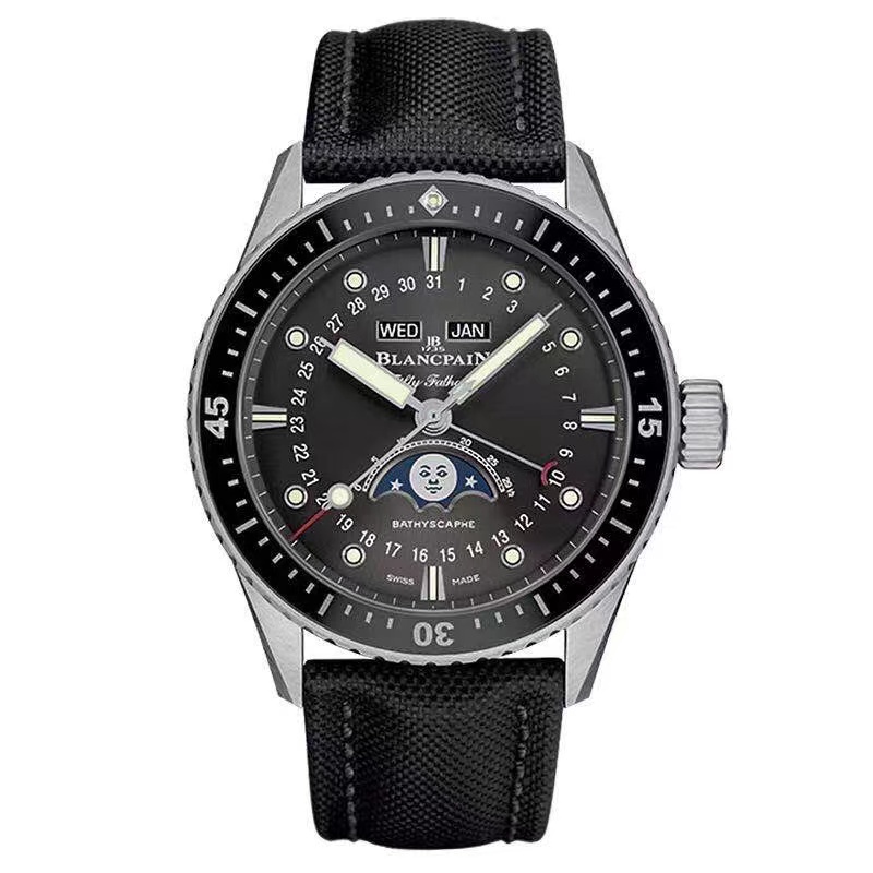 99新 Blancpain 宝珀五十噚系列男表/5054/表径43mm/多功能月相