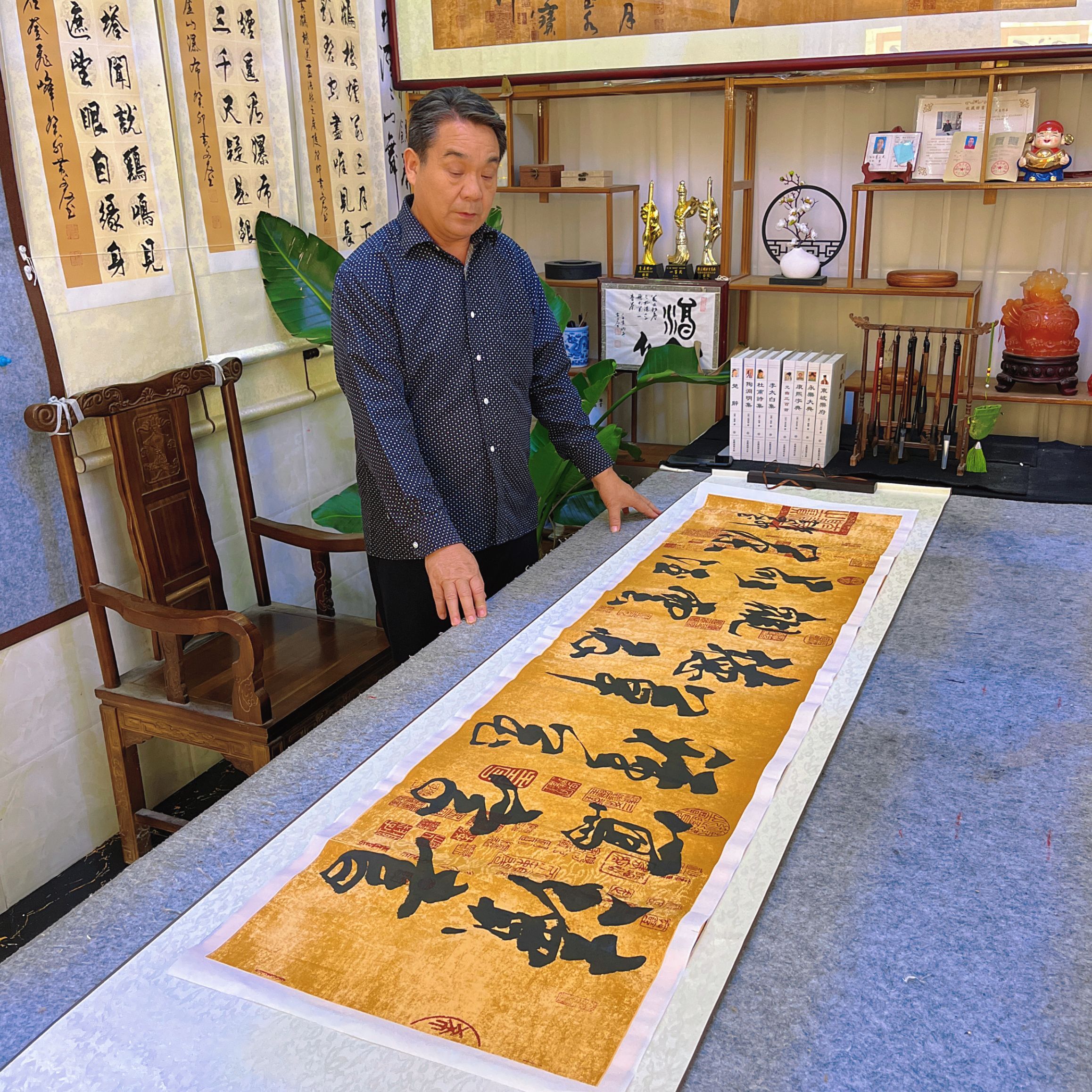 读书写字种花草，听雨观云品酒茶，兰亭序宣纸 黄文友