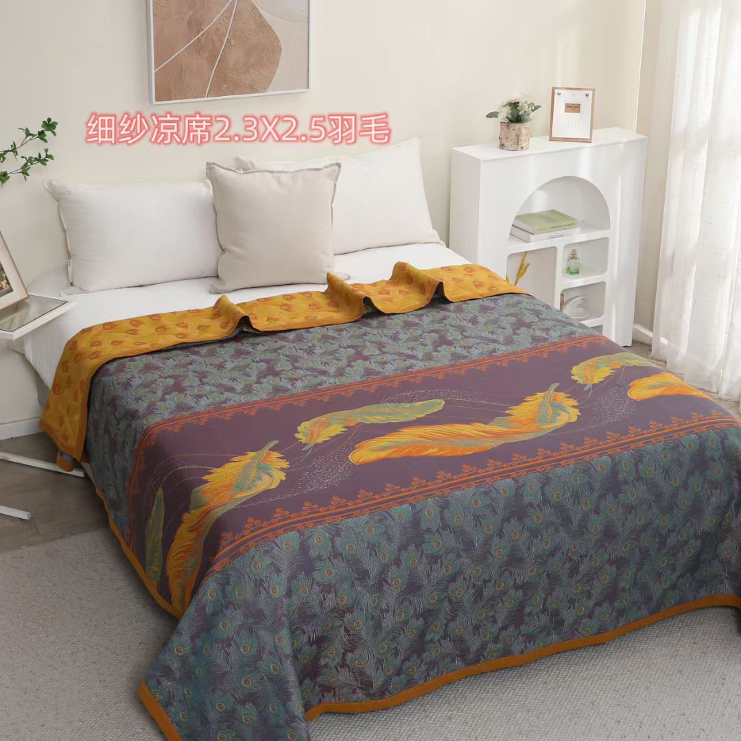 （羽毛）夏季新款加大细纱莱赛尔230*250床盖