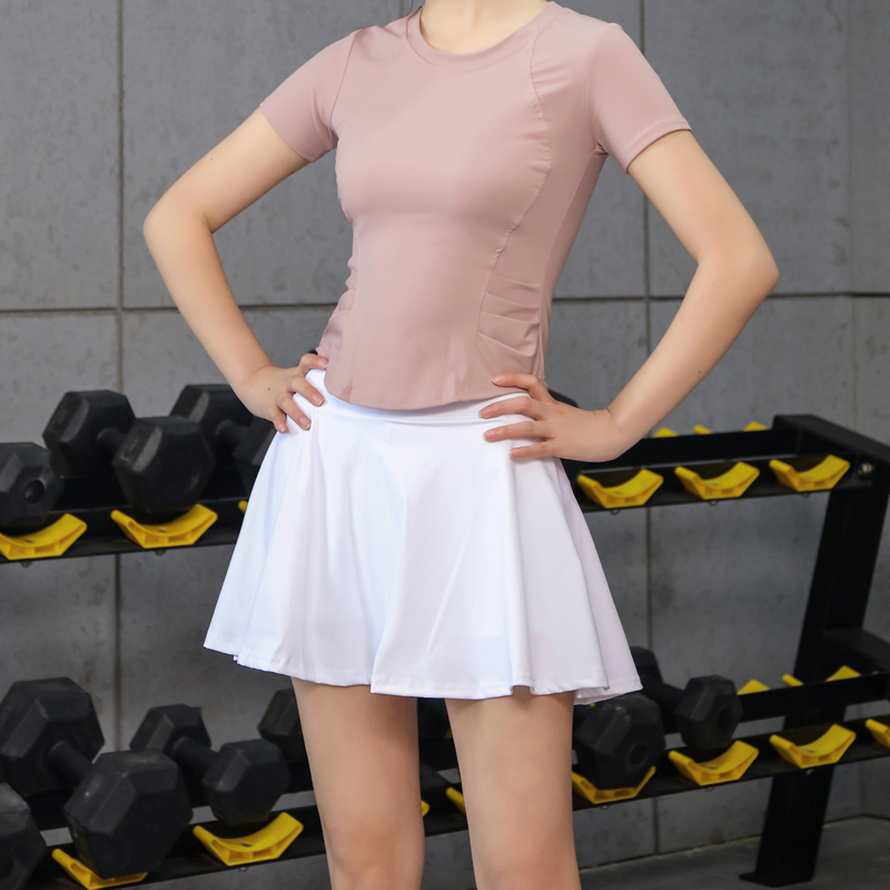 夏季高腰显瘦带口袋跑步运动防走光瑜伽短裙