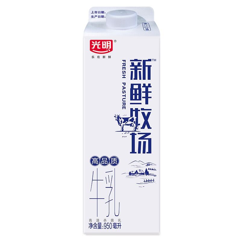 光明新鲜牧场高品质牛乳950ml   鲜牛奶 纯牛奶