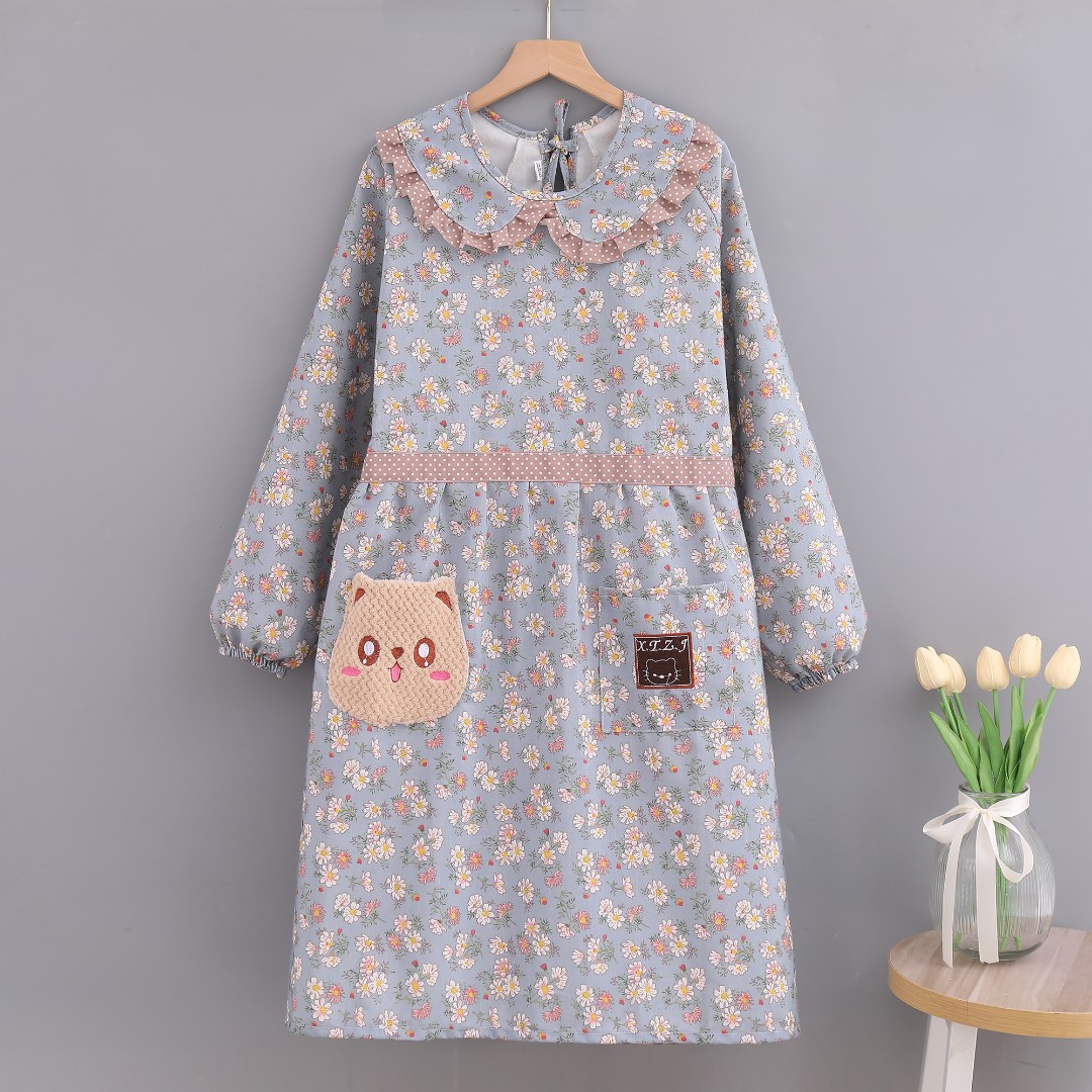 时尚8217洋气新女款罩衣宽松舒适防油耐磨厨房家用工作服 