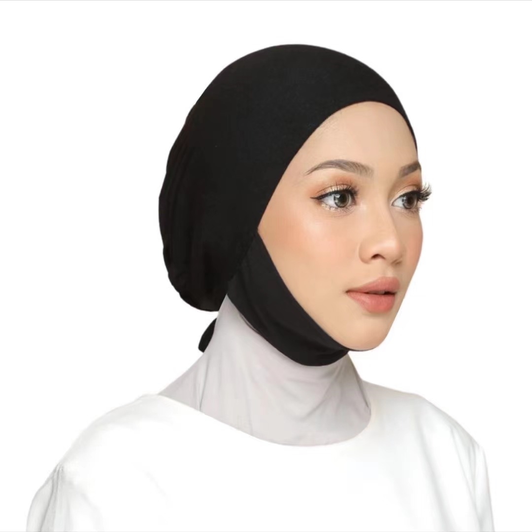 牛奶丝松紧弹性系带打底帽帽子包头帽可调节连脖（不支持仅退款）