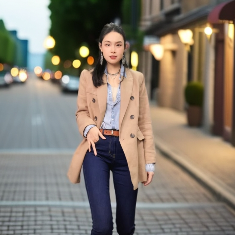 亚麻休闲西装外套 英伦风时尚百搭新款上衣春秋四季可穿