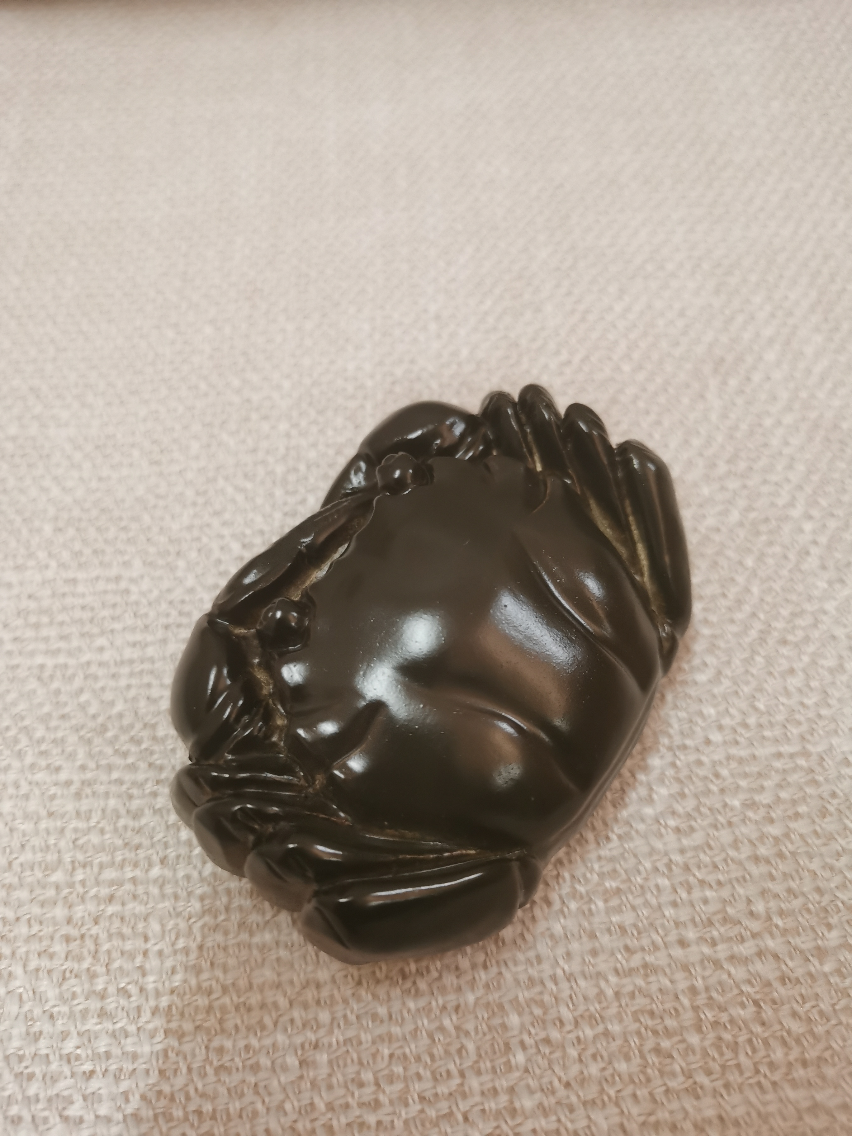 陶瓷雕塑雕刻八方来财复古螃蟹手把件把玩创意个性茶宠茶玩